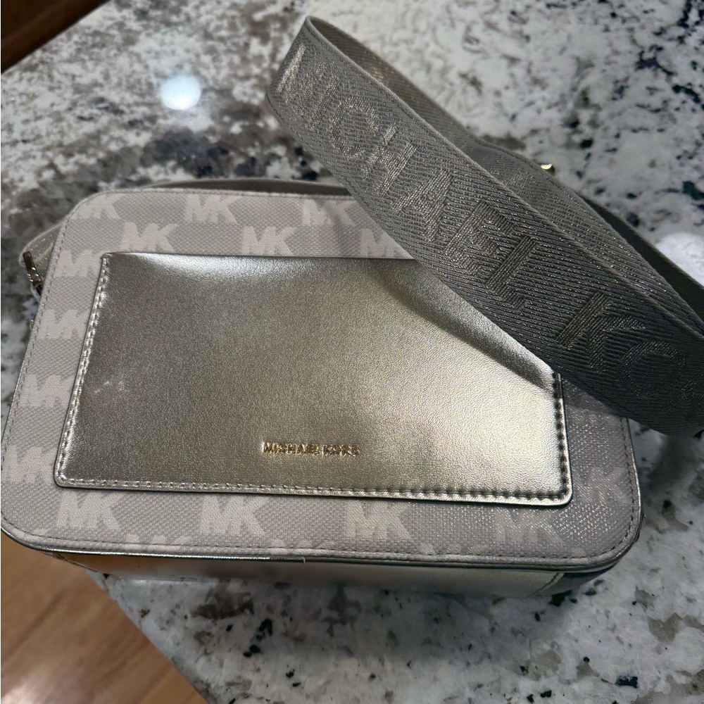 Michael Kors Metallic Gold Crossbody Bag